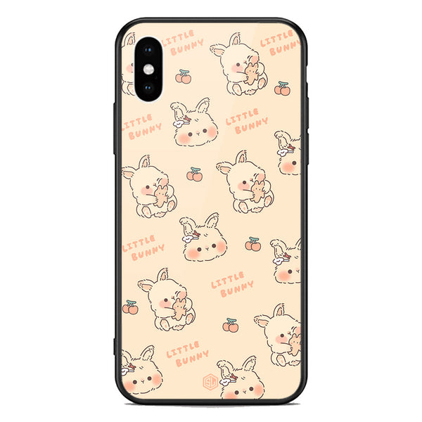 Cute Korean Design Series Soft Phone Case - Premium Glass Case - Design 2 - iPhone XS Max