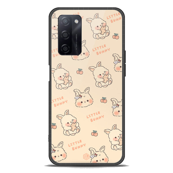 Cute Korean Design Series Soft Phone Case - Premium Glass Case - Design 2 - Oppo A55s