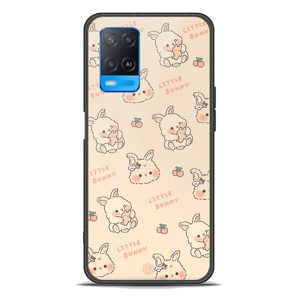Cute Korean Design Series Soft Phone Case - Premium Glass Case - Design 2 - Oppo A55 4G