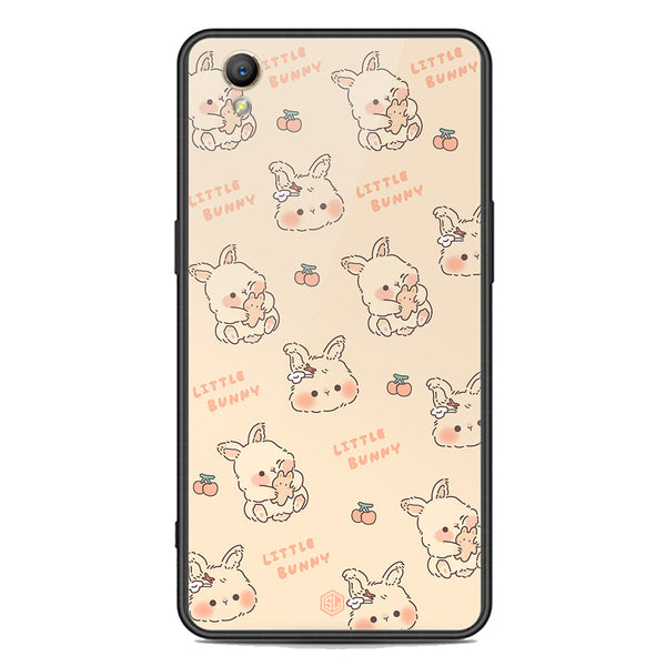 Cute Korean Design Series Soft Phone Case - Premium Glass Case - Design 2 - Oppo A37