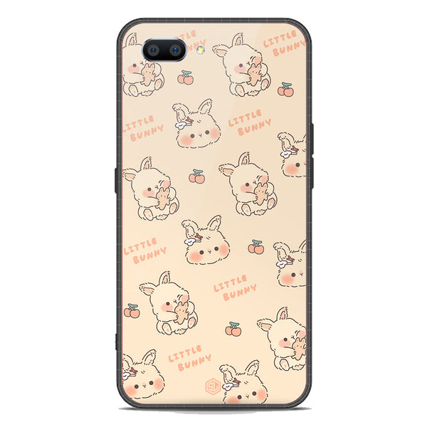 Cute Korean Design Series Soft Phone Case - Premium Glass Case - Design 2 - Oppo A12e