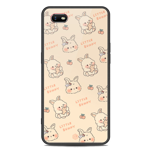 Cute Korean Design Series Soft Phone Case - Premium Glass Case - Design 2 - Oppo A1k