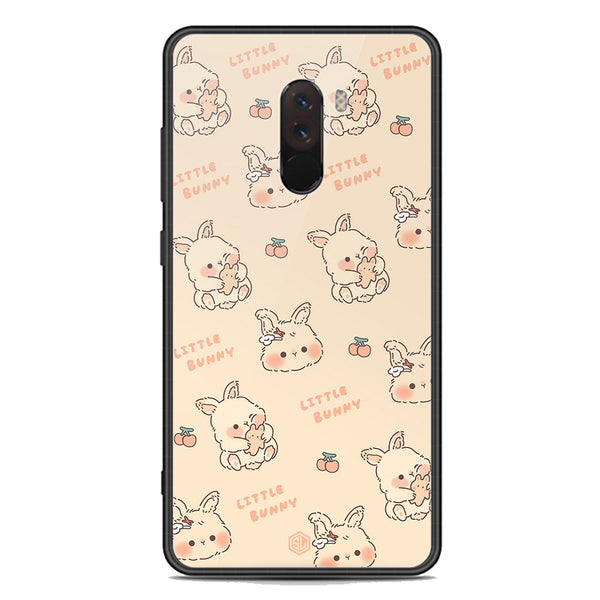 Cute Korean Design Series Soft Phone Case - Premium Glass Case - Design 2 - Xiaomi Pocophone F1