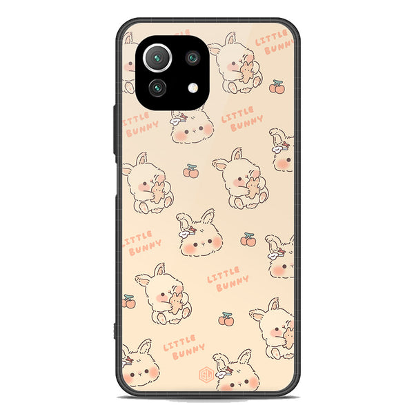 Cute Korean Design Series Soft Phone Case - Premium Glass Case - Design 2 - Xiaomi Mi 11 Lite