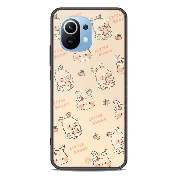 Cute Korean Design Series Soft Phone Case - Premium Glass Case - Design 2 - Xiaomi Mi 11