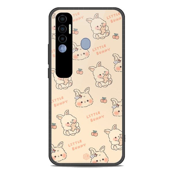 Cute Korean Design Series Soft Phone Case - Premium Glass Case - Design 2 - Tecno Spark 7 Pro