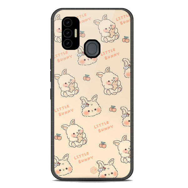 Cute Korean Design Series Soft Phone Case - Premium Glass Case - Design 2 - Tecno Spark 7