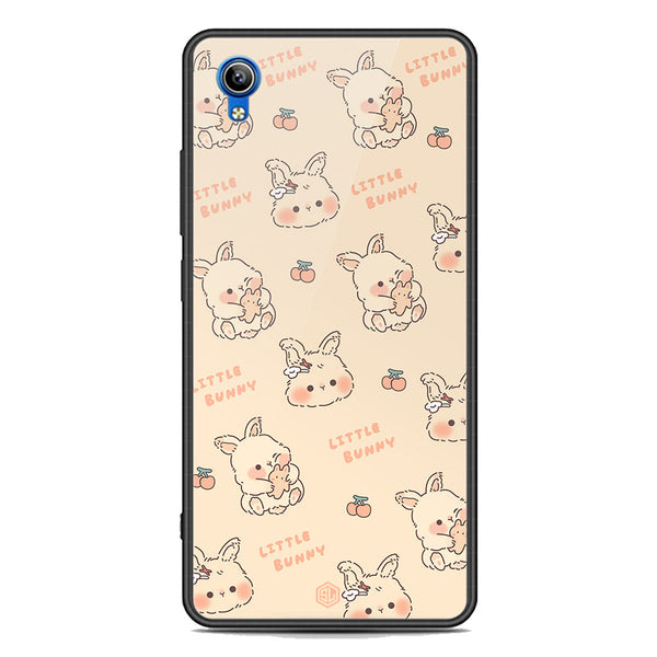 Cute Korean Design Series Soft Phone Case - Premium Glass Case - Design 2 - Vivo Y91i