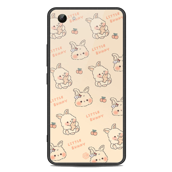 Cute Korean Design Series Soft Phone Case - Premium Glass Case - Design 2 - Vivo Y81