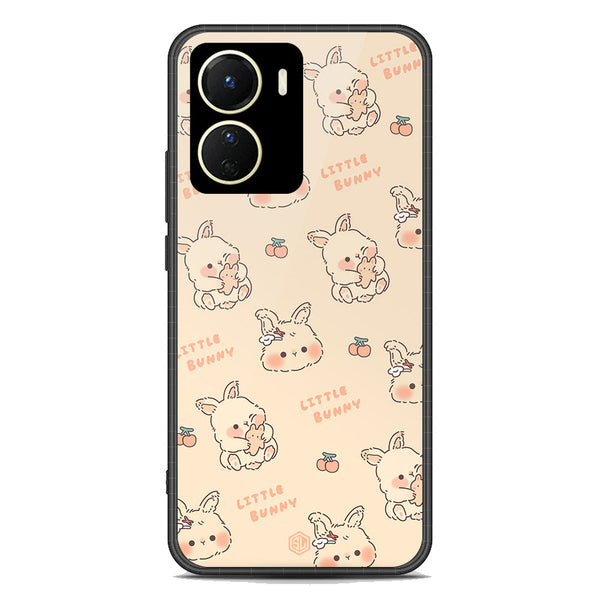 Cute Korean Design Series Soft Phone Case - Premium Glass Case - Design 2 - Vivo Y56 5G