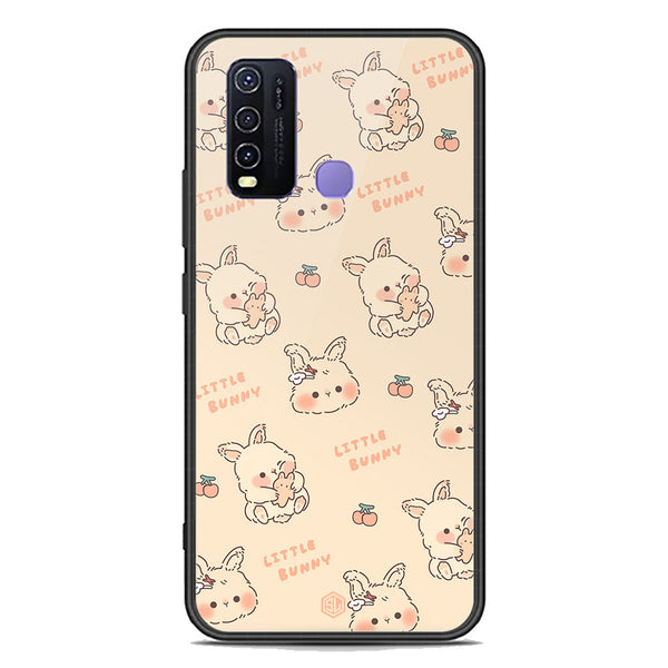 Cute Korean Design Series Soft Phone Case - Premium Glass Case - Design 2 - Vivo Y50