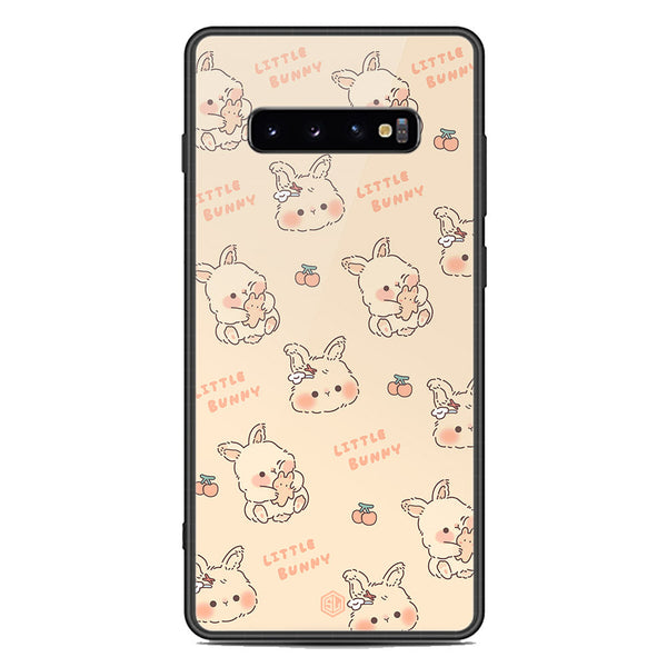 Cute Korean Design Series Soft Phone Case - Premium Glass Case - Design 2 - Samsung Galaxy S10 Plus