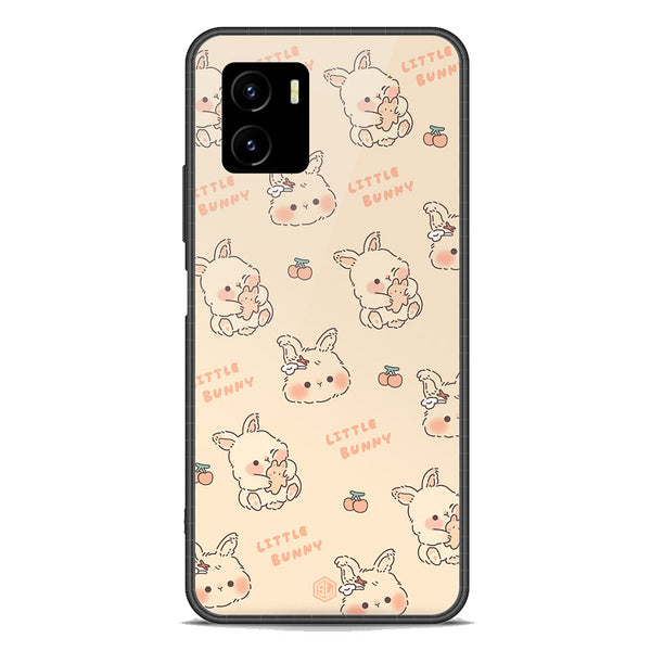 Cute Korean Design Series Soft Phone Case - Premium Glass Case - Design 2 - Vivo Y15a