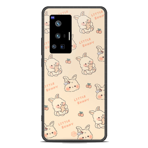 Cute Korean Design Series Soft Phone Case - Premium Glass Case - Design 2 - Vivo X70 Pro