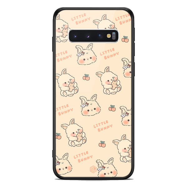 Cute Korean Design Series Soft Phone Case - Premium Glass Case - Design 2 - Samsung Galaxy S10