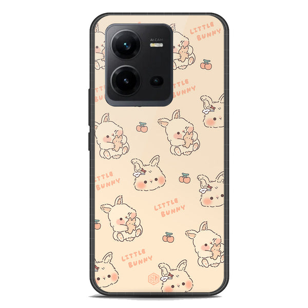 Cute Korean Design Series Soft Phone Case - Premium Glass Case - Design 2 - Vivo V25e