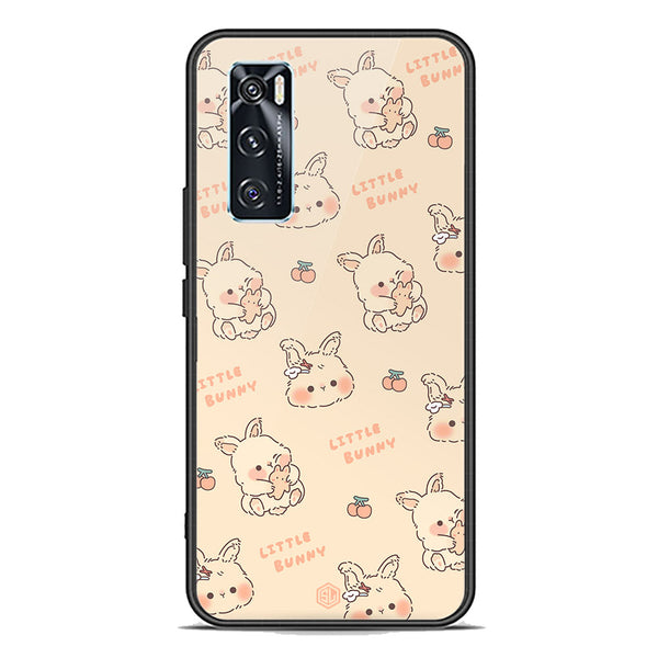 Cute Korean Design Series Soft Phone Case - Premium Glass Case - Design 2 - Vivo V20 SE
