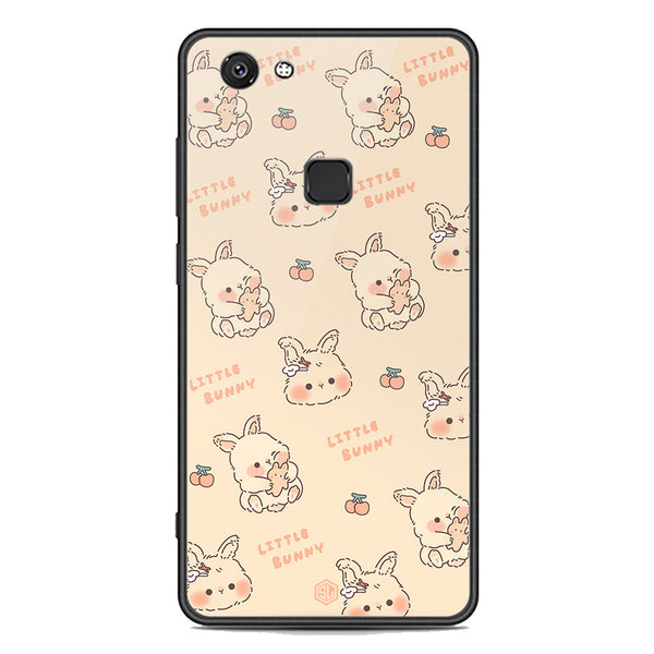 Cute Korean Design Series Soft Phone Case - Premium Glass Case - Design 2 - Vivo V7