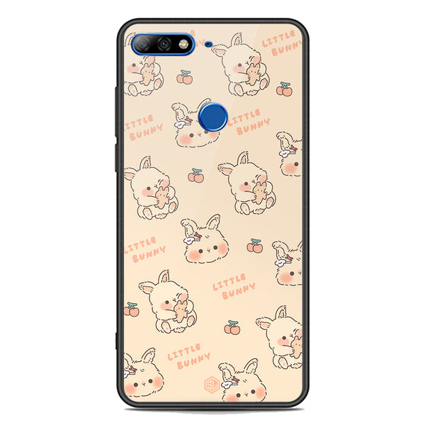 Cute Korean Design Series Soft Phone Case - Premium Glass Case - Design 2 - Huawei Y7 Prime 2018