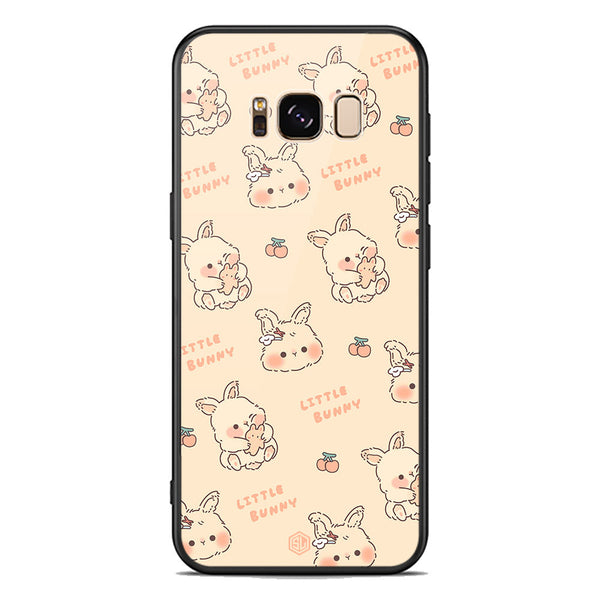 Cute Korean Design Series Soft Phone Case - Premium Glass Case - Design 2 - Samsung Galaxy S8