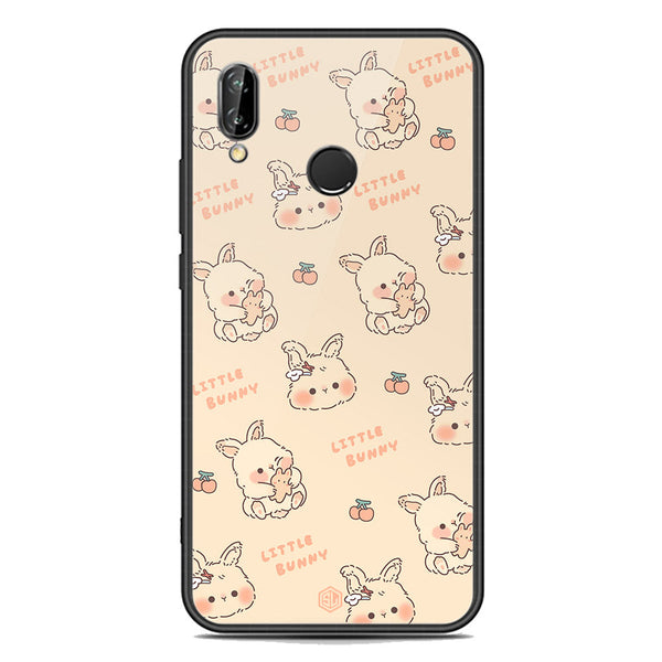 Cute Korean Design Series Soft Phone Case - Premium Glass Case - Design 2 - Huawei P20 Lite