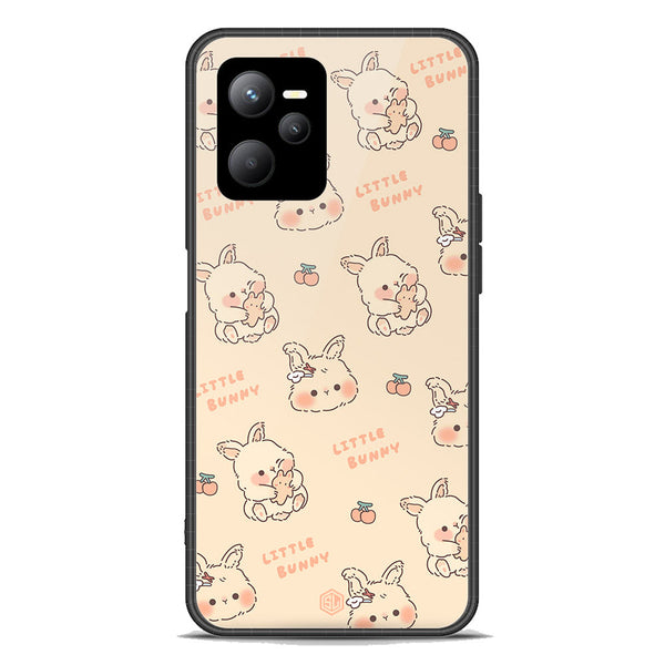 Cute Korean Design Series Soft Phone Case - Premium Glass Case - Design 2 - Realme Q5