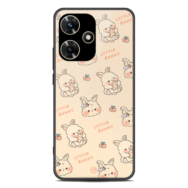 Cute Korean Design Series Soft Phone Case - Premium Glass Case - Design 2 - Infinix Hot 30i