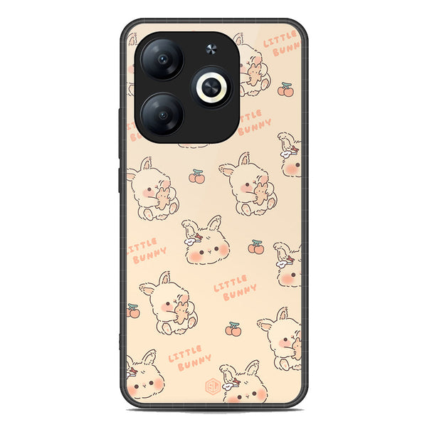 Cute Korean Design Series Soft Phone Case - Premium Glass Case - Design 2 - Infinix Hot 40i