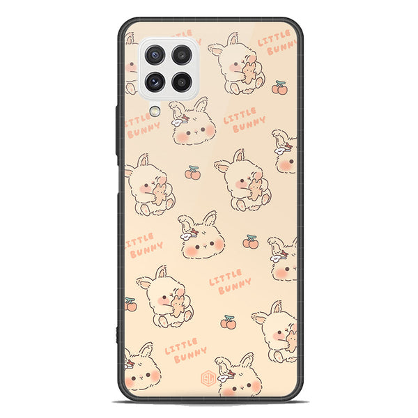 Cute Korean Design Series Soft Phone Case - Premium Glass Case - Design 2 - Samsung Galaxy M22