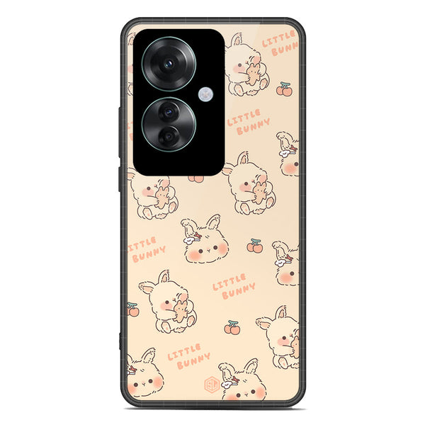 Cute Korean Design Series Soft Phone Case - Premium Glass Case - Design 2 - Oppo Reno 11F