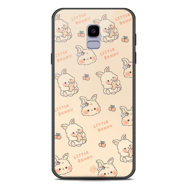 Cute Korean Design Series Soft Phone Case - Premium Glass Case - Design 2 - Samsung Galaxy J6 2018