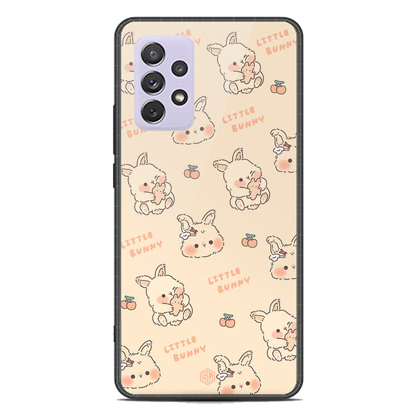 Cute Korean Design Series Soft Phone Case - Premium Glass Case - Design 2 - Samsung Galaxy A72
