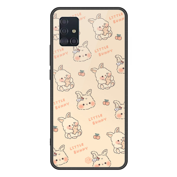 Cute Korean Design Series Soft Phone Case - Premium Glass Case - Design 2 - Samsung Galaxy A51