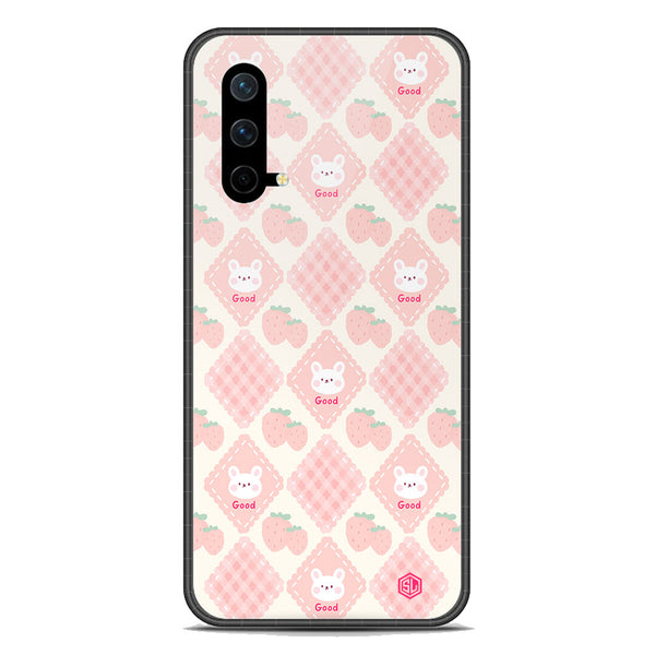 Cute Korean Design Series Soft Phone Case - Premium Glass Case - Design 3 - OnePlus Nord CE 5G