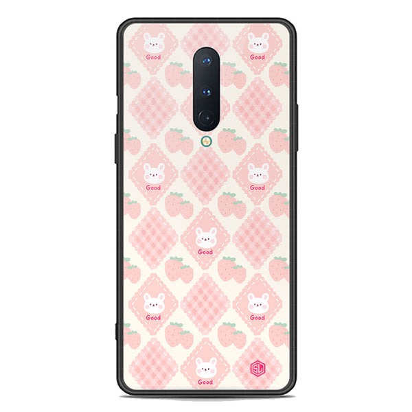 Cute Korean Design Series Soft Phone Case - Premium Glass Case - Design 3 - OnePlus 8 4G