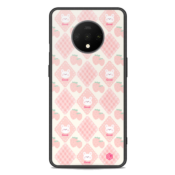Cute Korean Design Series Soft Phone Case - Premium Glass Case - Design 3 - OnePlus 7T