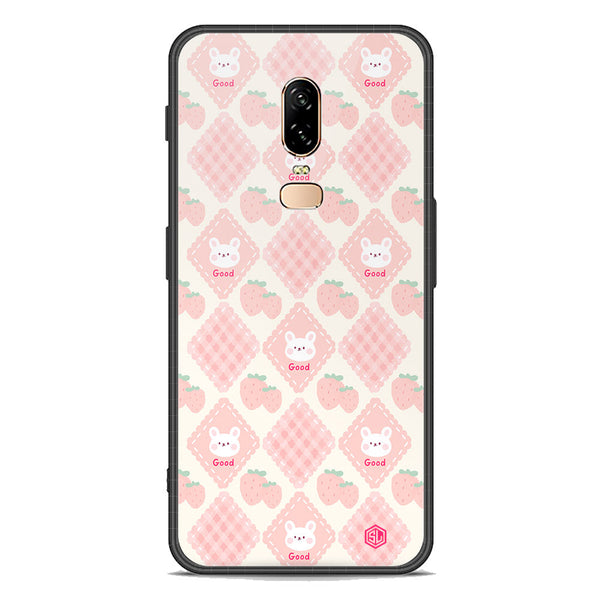Cute Korean Design Series Soft Phone Case - Premium Glass Case - Design 3 - OnePlus 6