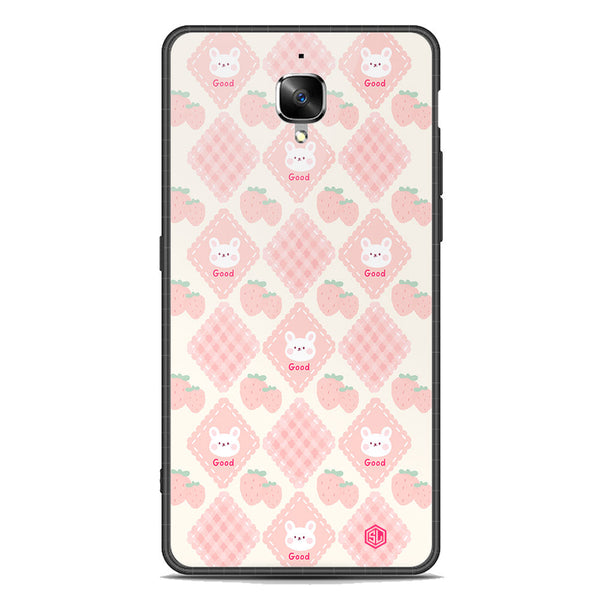 Cute Korean Design Series Soft Phone Case - Premium Glass Case - Design 3 - OnePlus 3T