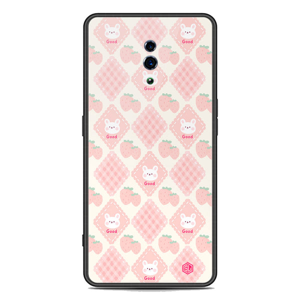 Cute Korean Design Series Soft Phone Case - Premium Glass Case - Design 3 - Oppo Reno