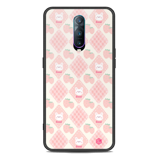 Cute Korean Design  Series Soft Phone Case - Premium Glass Case - Design 3 - Oppo R17 Pro