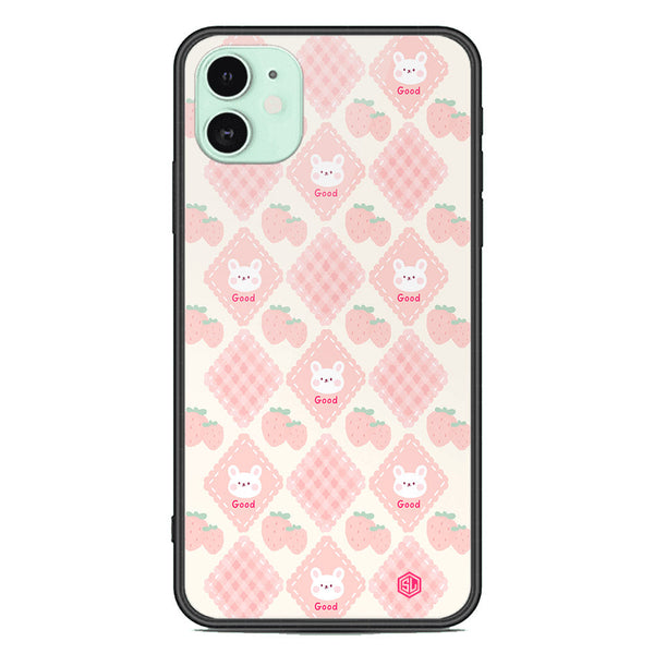 Cute Korean Design Series Soft Phone Case - Premium Glass Case - Design 3 - iPhone 11