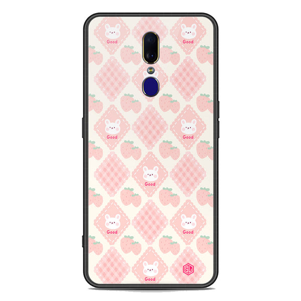 Cute Korean Design Series Soft Phone Case - Premium Glass Case - Design 3 - Oppo F11