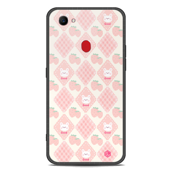 Cute Korean Design Series Soft Phone Case - Premium Glass Case - Design 3 - Oppo F7
