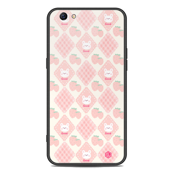 Cute Korean Design Series Soft Phone Case - Premium Glass Case - Design 3 - Oppo F3 Plus