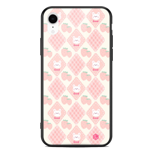 Cute Korean Design Series Soft Phone Case - Premium Glass Case - Design 3 - iPhone XR