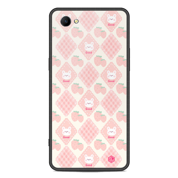 Cute Korean Design Series Soft Phone Case - Premium Glass Case - Design 3 - Oppo A83