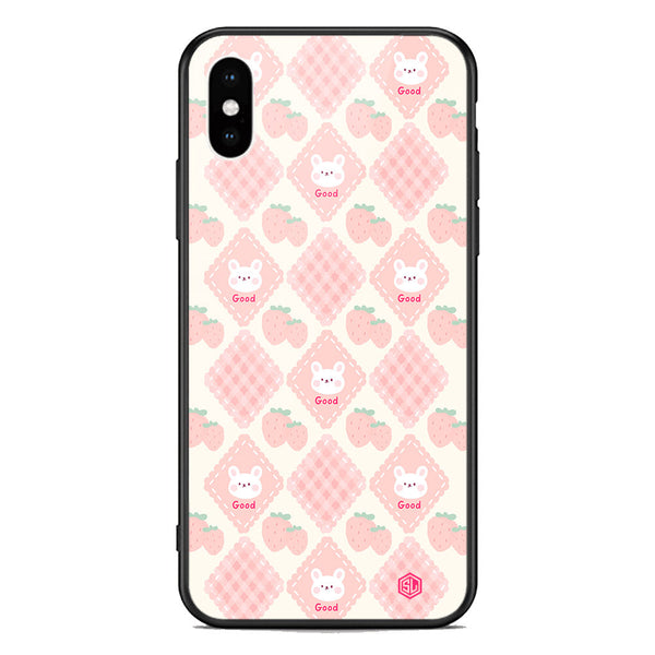 Cute Korean Design Series Soft Phone Case - Premium Glass Case - Design 3 - iPhone XS Max