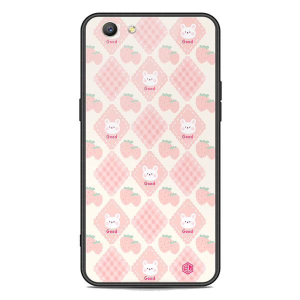 Cute Korean Design Series Soft Phone Case - Premium Glass Case - Design 3 - Oppo A59