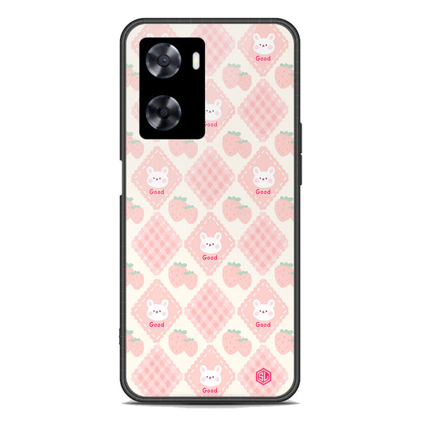 Cute Korean Design Series Soft Phone Case - Premium Glass Case - Design 3 - Oppo A57e