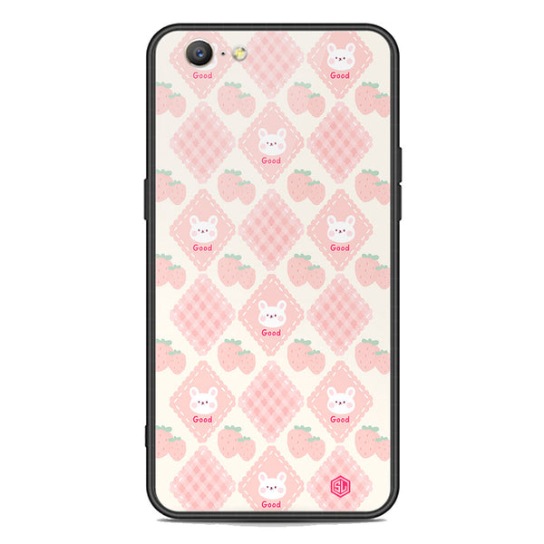 Cute Korean Design Series Soft Phone Case - Premium Glass Case - Design 3 - Oppo A57